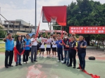 「共好共善」，員中捐4座「不銹鋼籃球架」給社區使用。（照片記者林碧珠攝）