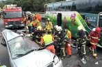 竹科園區某科技廠舉辦員工旅遊 遊覽車與自小客車在國道3雲林斗六段擦撞 共造成4死22傷不幸車禍！