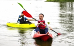 嘉義縣長翁章梁訪視新港大潭岳湖民雄國中輕艇訓練基地 期許輕艇成為嘉縣運動特色與強項 協助孩子們爭金奪銀！