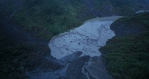 竹山鎮清水溪草嶺段出現疑似「堰塞湖