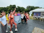興大﹁肌少園藝療育﹂在溪州公園展區設置全國首創﹁肌少園藝療育區﹂。（照片興大提供）