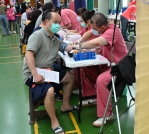 彰化縣首場萬人健檢，永靖高工登場。（照片縣府提供）