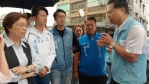 「逢雨即淹」，員林新生路設雨水下水道， 王縣長視察（左），賴市長（右）簡報。（照片記者林碧珠攝）