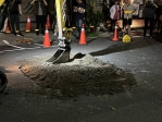 高市同慶路天坑釀2傷水利局搶修完成