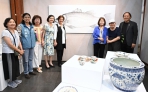 「夫藏妻畫」劉峰松、翁金珠聯展登場。（照片縣府提供）