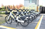 彰化縣府趕在開學前啟用13處MOOVO公共自行車站點。（照片縣府提供）