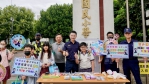 開學日，芳苑警分局加入護童專案。（照片警方提供）