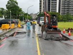 高市民權二路與廣西路口及仁武京文街驚見天坑高市府回填管制
