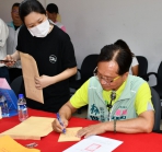轉換跑道，林世賢完成縣議員登記。（照片團隊提供）