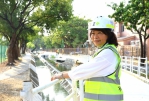 嘉義市長黃敏惠視察將軍圳水綠廊道工程 串起校園、公園與城市綠意 打造安全步行空間