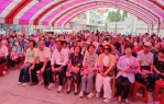 颱風日，陳秋蓉成立縣議員競總，支持鄉親和民進黨大咖擠爆會場。（照片競總提供）