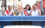 雲林西螺女婿立法院長韓國瑜回娘家 合體雲林縣長候選人張嘉郡車隊掃街 鄉親熱情相迎！